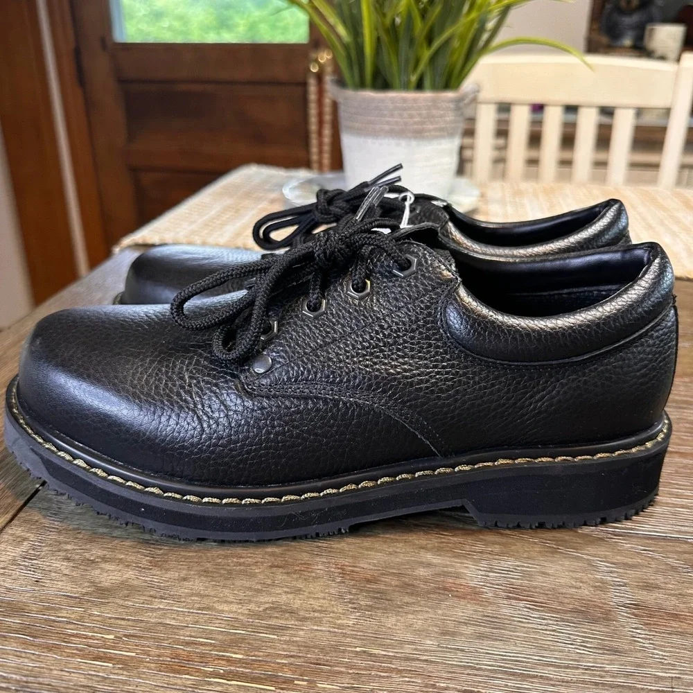 Dr. Scholl's Work Shoes Oil‎ Slip Resistant Harrington Oxford Leather Men's 9M